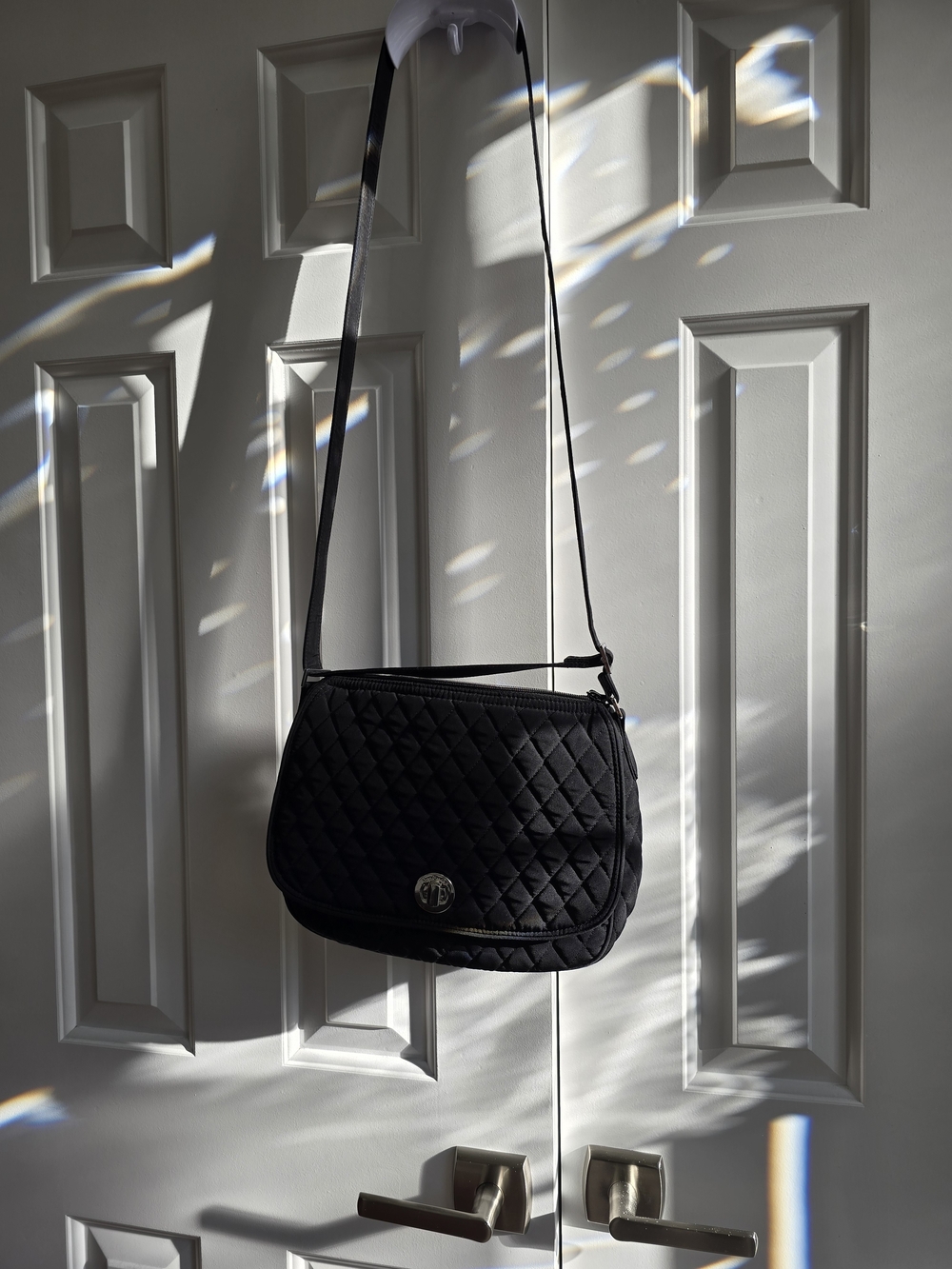 Vera Bradley Quilted Black Crossbody Shoulder Bag